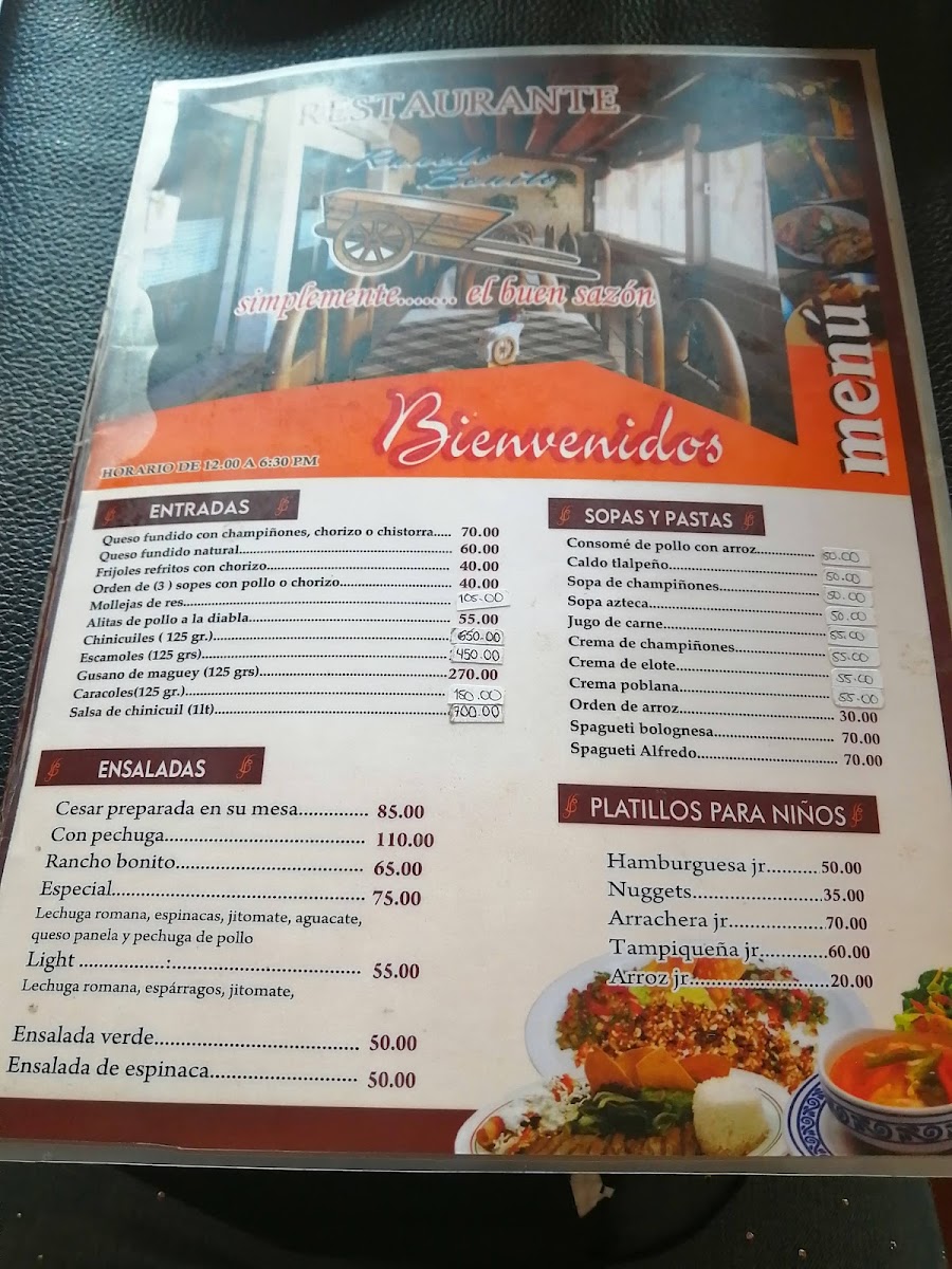 Restaurante Rancho Bonito (Entrada temporal por la campana ,paseos lago 2) Menu - Image 3